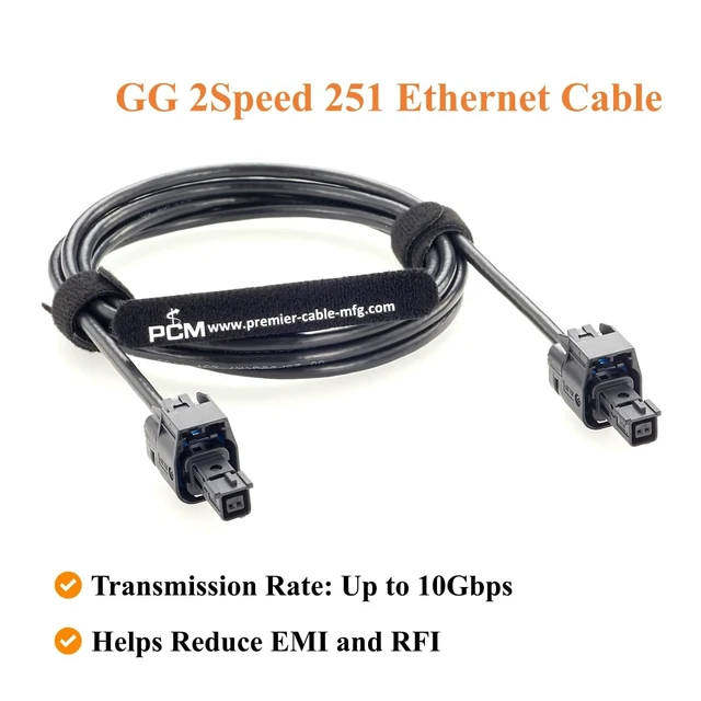 Alt view image 5 of 7 - IP67 TE MATEnet A-Code Female to Female Automotive Ethernet Cable (2m)