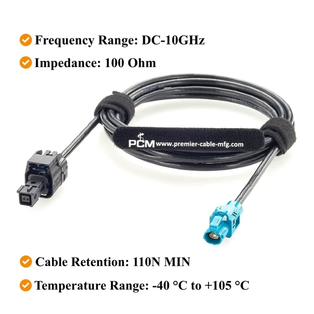 Alt view image 5 of 7 - H-MTD Z Code Female to MATEnet A Code Female Automotive Ethernet Cable (2m)