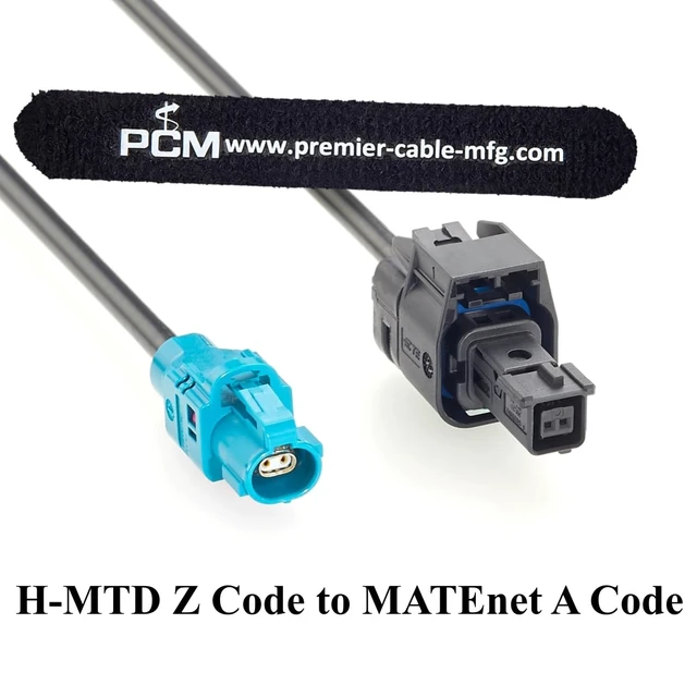 Alt view image 7 of 7 - H-MTD Z Code Female to MATEnet A Code Female Automotive Ethernet Cable (2m)