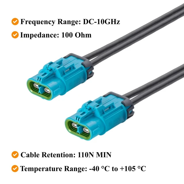 Alt view image 4 of 7 - IP67 2-in-1 H-MTD Z Code Female to Female Automotive Ethernet Cable (2M)