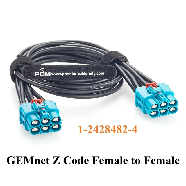 Alt view image 6 of 7 - 6-in-1 GEMnet Z Code Female to Female Automotive Ethernet Cable (1.64FT)