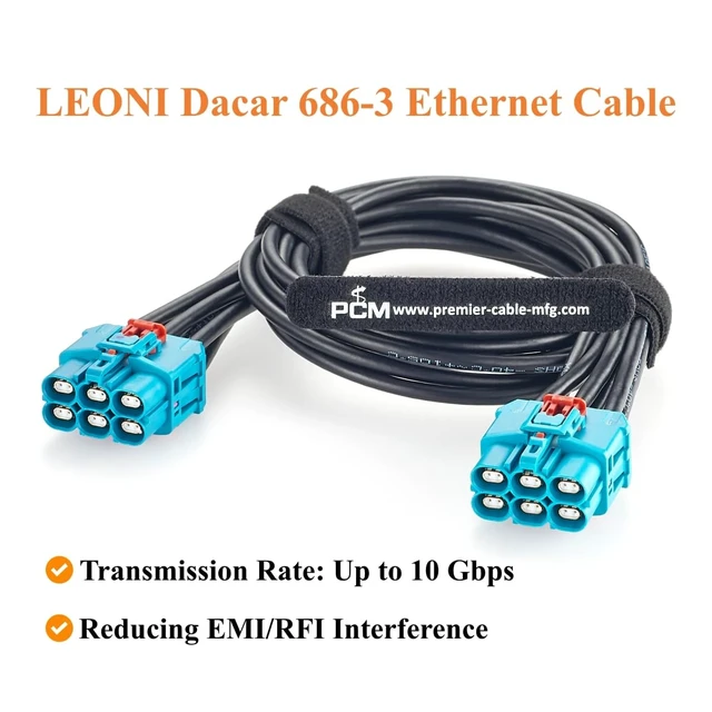 Alt view image 5 of 7 - 6-in-1 GEMnet Z Code Female to Female Automotive Ethernet Cable (1.64FT)