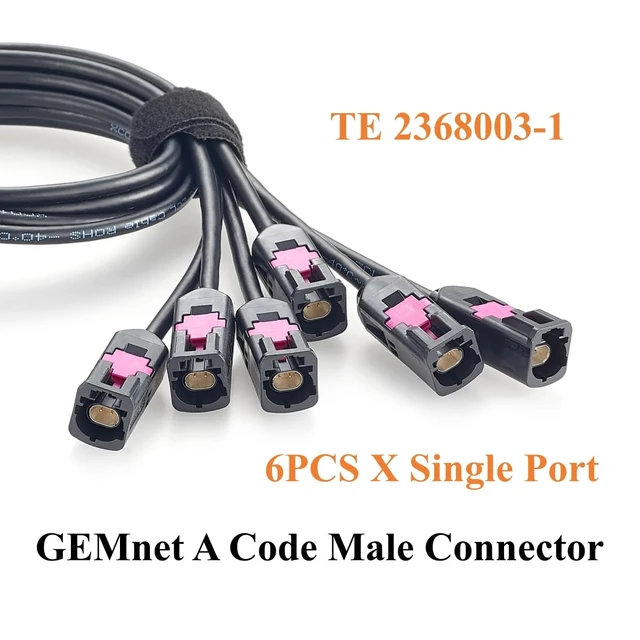 Alt view image 4 of 7 - 6-in-1 GEMnet Male to Female Gigabit Automotive Ethernet Cable (1.64FT)