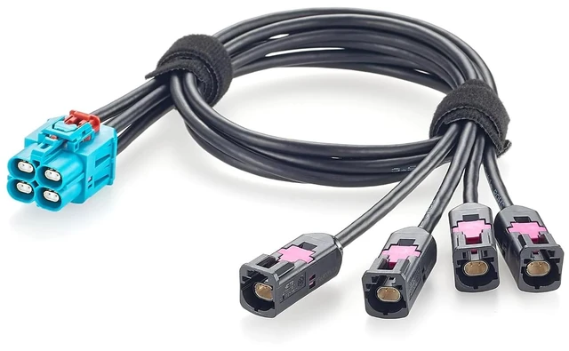 Main image of Quad GEMnet Z Code Female to A Code Male Automotive Ethernet Cable (1.64FT)