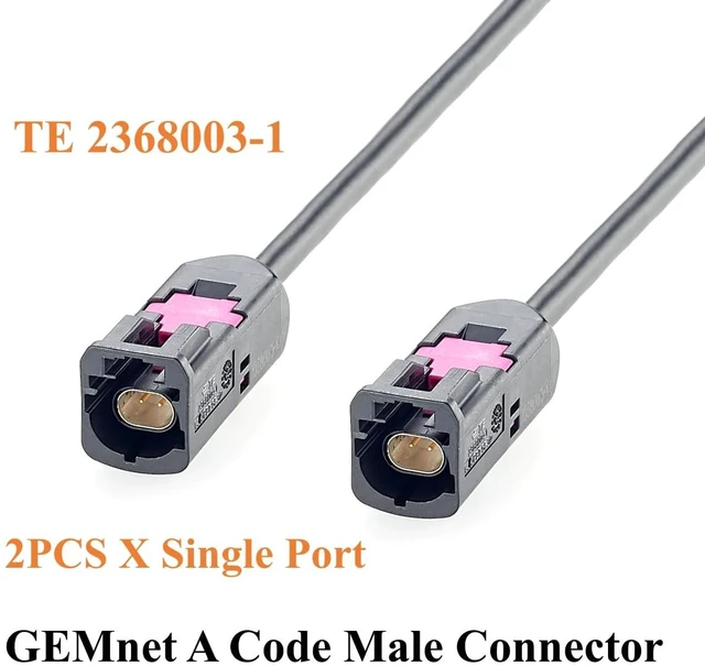 Alt view image 4 of 7 - 2-in-1 GEMnet Z Code Female to A Code Male Automotive Ethernet Cable (1M)