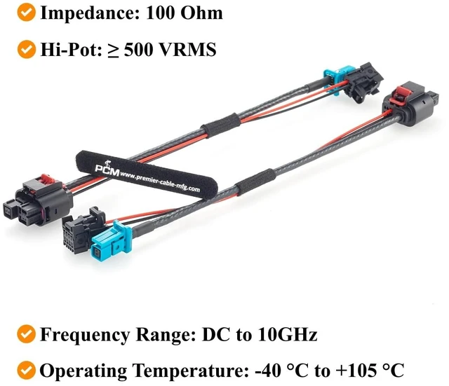Alt view image 5 of 7 - Hesai OT128 LiDAR Sensor Cable, MATEnet Automotive Ethernet Cable (0.66FT)
