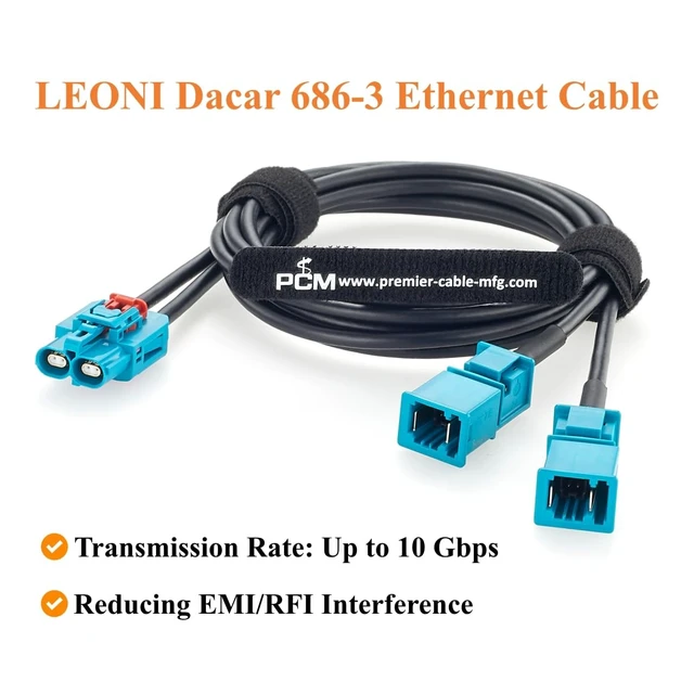 Alt view image 6 of 7 - 2-in-1 GEMnet Female to MATEnet Male Automotive Ethernet Cable (1M/3.28FT)