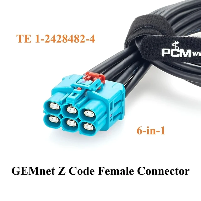 Alt view image 3 of 7 - 6-in-1 GEMnet Z Code Female to Female Automotive Ethernet Cable (1.64FT)
