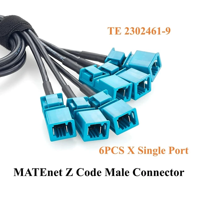 Alt view image 4 of 7 - 6-in-1 GEMnet Female to MATEnet Male Automotive Ethernet Cable(0.5M/1.64FT)