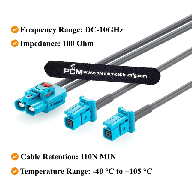 Alt view image 5 of 7 - 2-in-1 GEMnet Female to MATEnet Female Automotive Ethernet Cable(1M/3.28FT)