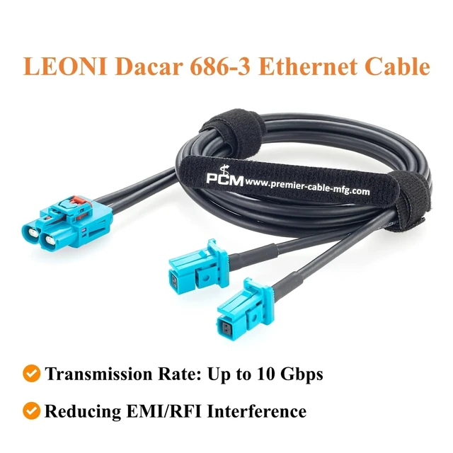 Alt view image 6 of 7 - 2-in-1 GEMnet Female to MATEnet Female Automotive Ethernet Cable(1M/3.28FT)