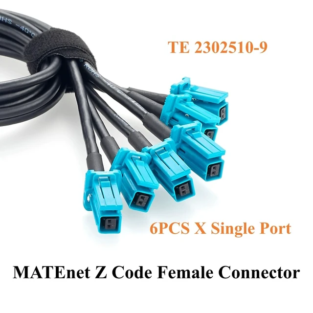 Alt view image 4 of 7 - 6-in-1 GEMnet to MATEnet Automotive Ethernet Splitter Cable (0.5M/1.64FT)