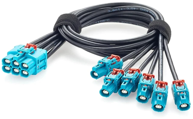 Main image of 6-in-1 TE GEMnet Z Code Gigabit Automotive Ethernet Cable (0.5M/1.64FT)