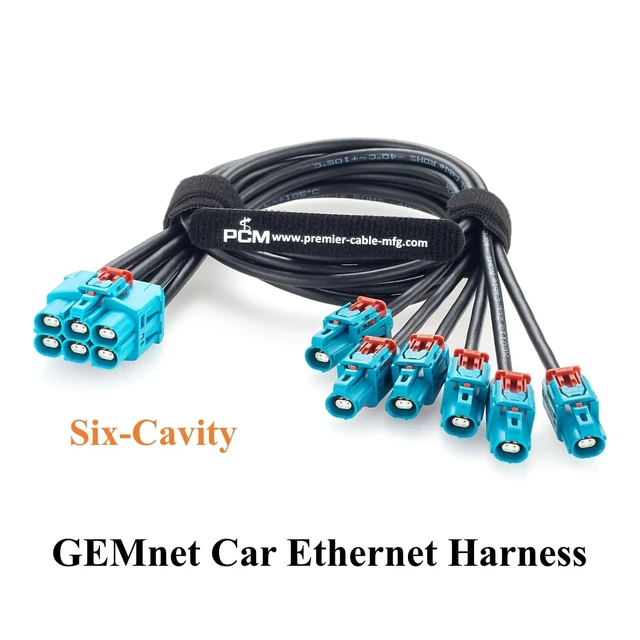 Alt view image 7 of 7 - 6-in-1 TE GEMnet Z Code Gigabit Automotive Ethernet Cable (0.5M/1.64FT)