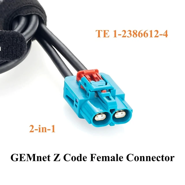 Alt view image 3 of 7 - 2-in-1 GEMnet Z Code Female to Female Automotive Ethernet Cable 1-2386612-4 (1M/3.28FT)