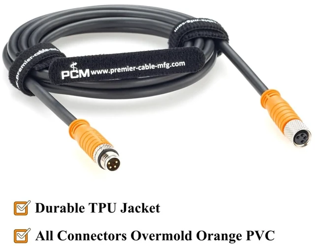 Alt view image 4 of 7 - M8 A-Code 4 Pin Motor Extension Cable for Senergy MDR (0.5M/1.64FT)