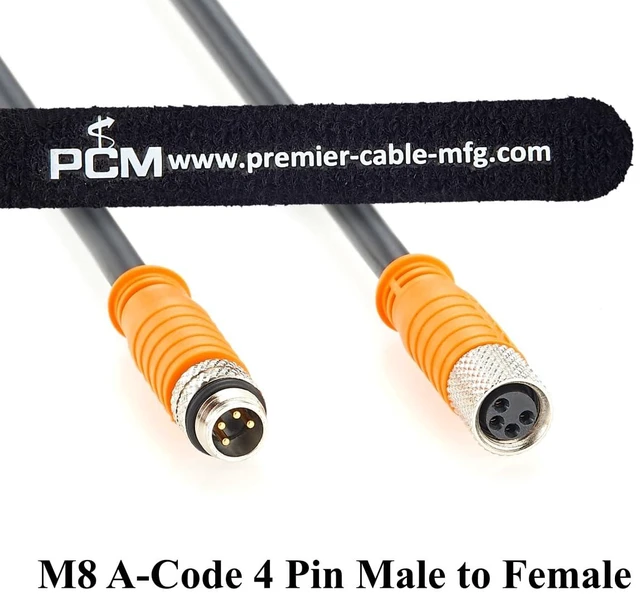 Alt view image 2 of 7 - M8 A-Code 4 Pin Motor Extension Cable for Senergy MDR (0.5M/1.64FT)