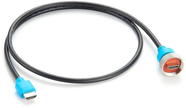 Main image of Waterproof HDMI 1.4 Male to Male Cable, Threaded Lock, 4K@30Hz (1M/3.28FT)