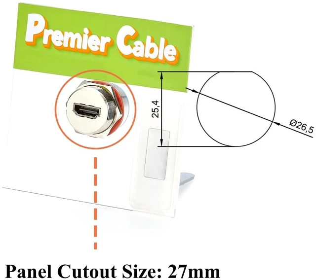 Alt view image 2 of 7 - IP67 Waterproof HDMI 1.4 Female to Female Panel Mount Coupler, 4K@30Hz