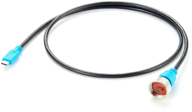 Main image of IP67 Waterproof USB 3.1 C Male to Male Threaded Locking Cable (1M/3.28FT)
