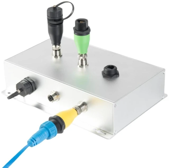 Alt view image 4 of 7 - M12 D Code 4Pin to RJ45 Panel Mount Feedthrough Adapter IP67 Waterproof Profinet RJ45 Cat5e to M12 Male Shielded Connector for Industrial Automation LoT Sensor