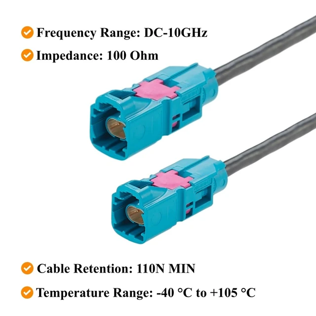 Alt view image 4 of 7 - H-MTD Z Code Male to Male Automotive Ethernet Cable, E6S10A-1CAZ5-Z (5M)