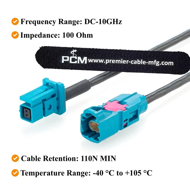 Alt view image 4 of 7 - H-MTD Z Code Male to MATEnet Female Automotive Ethernet Cable (1.5M/4.92FT)