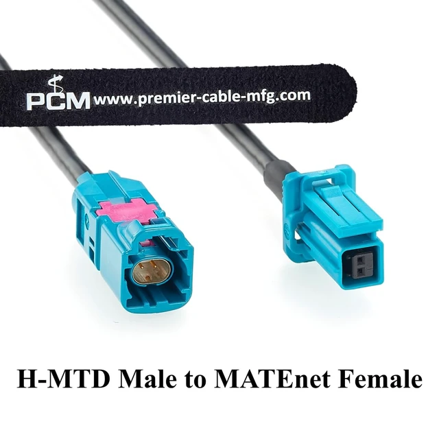 Alt view image 6 of 7 - H-MTD Z Code Male to MATEnet Female Automotive Ethernet Cable (1.5M/4.92FT)