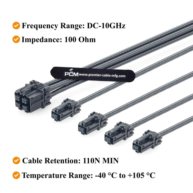 Alt view image 5 of 7 - Aptiv Quad AMEC A Code Female to Female Automotive Ethernet Cable (2M)