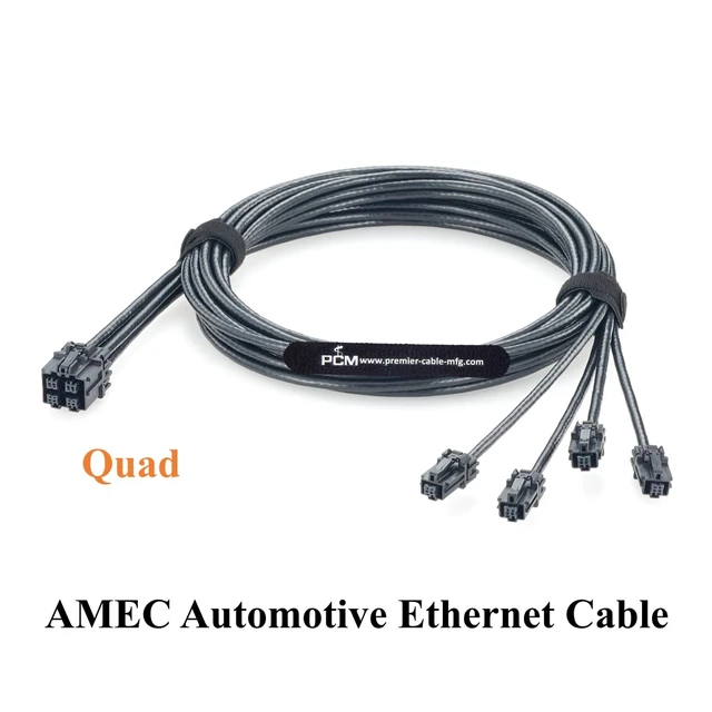 Alt view image 7 of 7 - Aptiv Quad AMEC A Code Female to Female Automotive Ethernet Cable (2M)