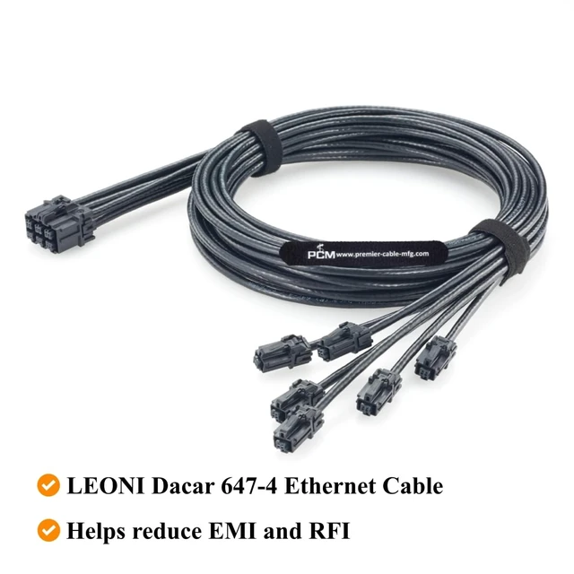 Alt view image 6 of 7 - Aptiv 6-in-1 AMEC A Code Female to Female Automotive Ethernet Cable (2M)