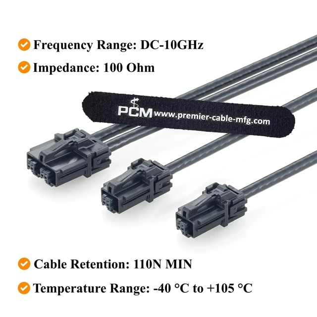 Alt view image 5 of 7 - Aptiv 2-Port AMEC A Code Female to Dual Female Automotive Ethernet Cable,2M
