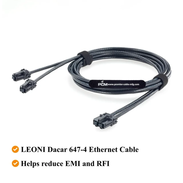 Alt view image 6 of 7 - Aptiv 2-Port AMEC A Code Female to Dual Female Automotive Ethernet Cable,2M