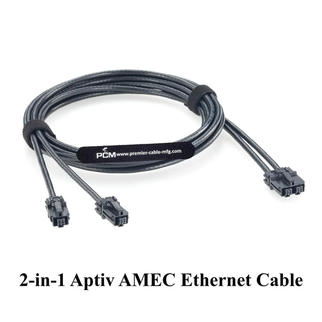 Alt view image 7 of 7 - Aptiv 2-Port AMEC A Code Female to Dual Female Automotive Ethernet Cable,2M