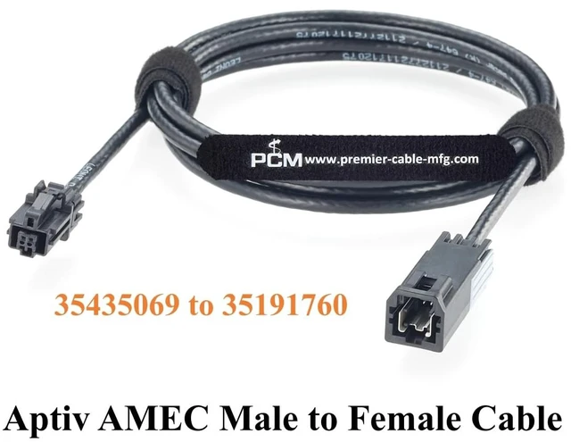 Alt view image 7 of 7 - Aptiv AMEC Male to Female Automotive Ethernet Cable, 35435069 to 35191760 (3M)