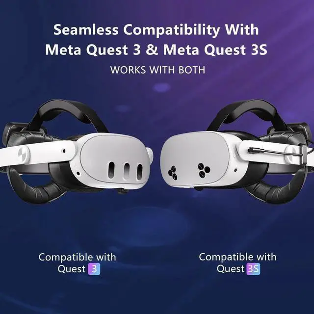 Alt view image 4 of 6 - WISDUMIHDAPP 10000mAh Battery Head Strap for Me-ta Quest 3S/3 with Cool RGB and Magnetic Battery Design, for Quest 3/3s Accessories Extra VR Playtime Premium Comfort & Adjustable, Reduce Facial Stress