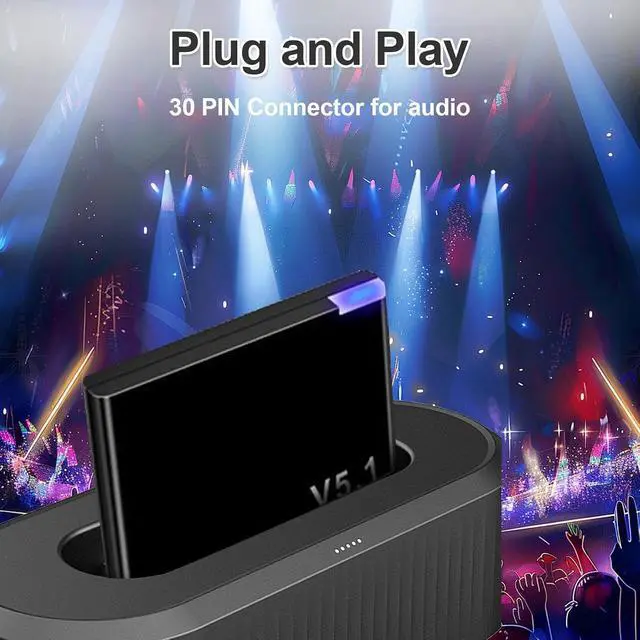 Alt view image 3 of 6 - 30 Pin Bluetooth Adapter Receiver for Bose iPod Sounddock | and Other 30 Pin Dock Speakers, Portable Digital Music System Home Entertainment Speaker, Not for Car or Motorcycle