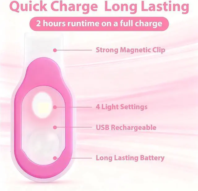 Alt view image 2 of 7 - Nurse Night Light Rechargeable LED Clip on Flashlight for Night Shift | Rechargeable Hands Free Lights for Walking Safety with Strong Magnetic to Grip Clothing, Suitable for Running Emergency,2Pcs