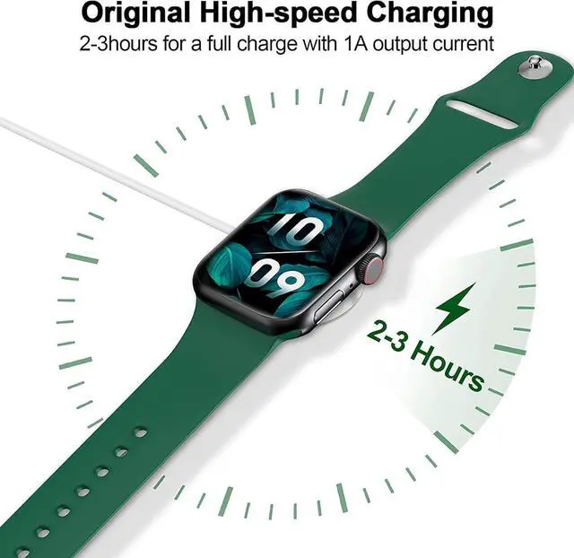 Alt view image 3 of 6 - 2026 Upgraded for Apple Watch Charger Magnetic USB C Fast Charging Cable | Wireless iWatch Chager Cable Dual-Chip Compatible with Apple Watch Series Ultra/SE/11/10/9/8/7/6/5/4/3/2-3.3FT,White