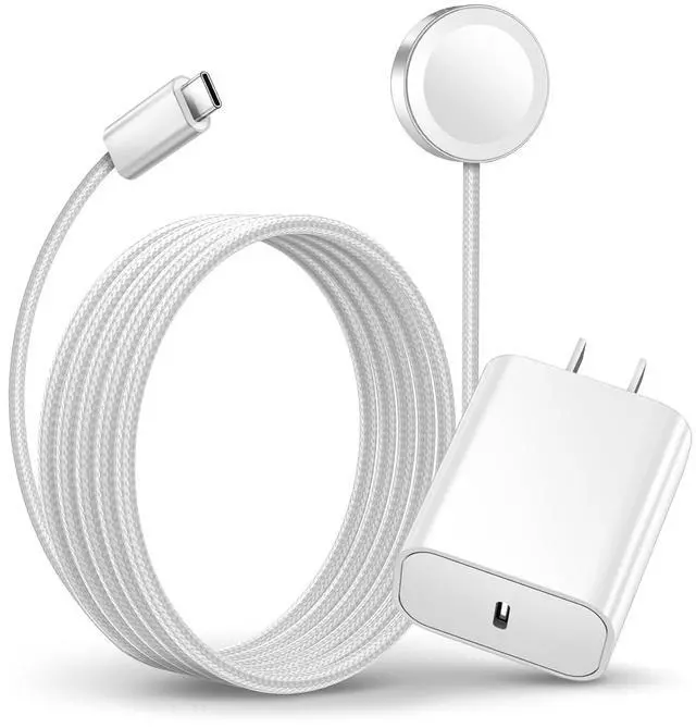 Main image of Fast Charging Cable for Apple Watch Charger & 20W Plug Adapter for iPhone,Portable USB C Wireless iWatch/iPhone Charger Cord Compatible with Apple Watch Ultra 2/Ultra/SE/11/10/9/8/7/6/5/4/3/2/1-White