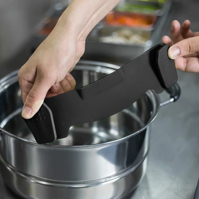 Alt view image 3 of 6 - Clip On Strainer Silicone for All Pots, Standard 8.86 x 3.55in, Black
Food-grade BPA-free, Fits Pots Pans Bowls, Dishwasher Safe, for Pasta Noodles Vegetable Fruits, Space-saving Kitchen Gadget