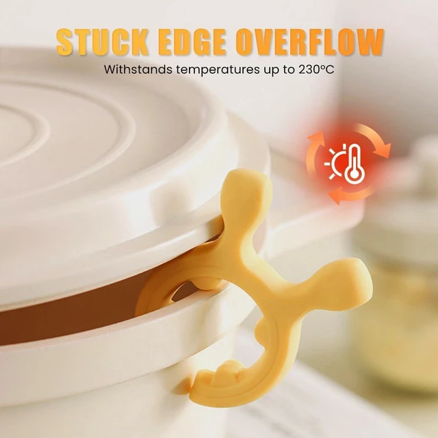 Alt view image 5 of 7 - Silicone Pot Handle Spatula Rack, 2026 Non-Slip Spoon Holder Stove Organizer Kitchen Gadgets, Steam Releaser,Utensil Anti Scalding Pot Clip for Cooking Accessories (1, Green)
