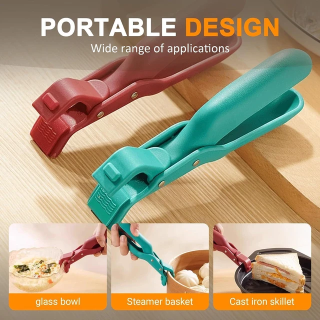Alt view image 5 of 7 - 3 Pcs Hot Plate Grippers, 2026 New Multi-Function Anti-Scald Bowl Clip, Non-Slip Hot Plate Gripper Tongs for Microwave, Oven, Air Fryer, Steamer, Pots & Bowls (3 Pcs Mix Color)