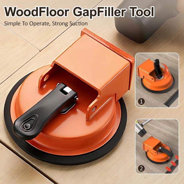 Alt view image 4 of 7 - Floor Gap Fixer Tool, 2026 New Heavy Duty Floor Gap Fixer Tool, Enhanced Vacuum Suction Cup, Flooring Gap Repair Tool for Laminate, Vinyl, Wood & Tile Flooring (Orange)