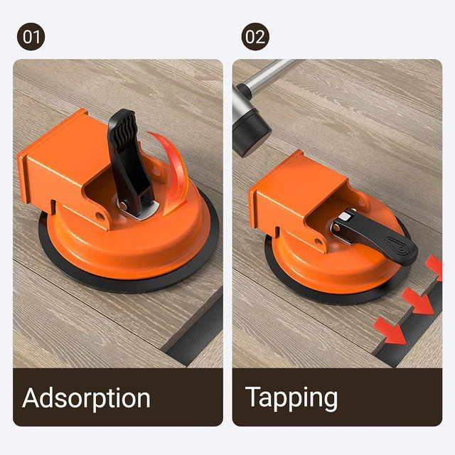Alt view image 6 of 7 - Floor Gap Fixer Tool, 2026 New Heavy Duty Floor Gap Fixer Tool, Enhanced Vacuum Suction Cup, Flooring Gap Repair Tool for Laminate, Vinyl, Wood & Tile Flooring (Orange)