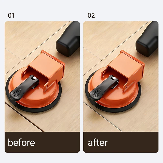 Alt view image 5 of 7 - Floor Gap Fixer Tool, 2026 New Heavy Duty Floor Gap Fixer Tool, Enhanced Vacuum Suction Cup, Flooring Gap Repair Tool for Laminate, Vinyl, Wood & Tile Flooring (Orange)