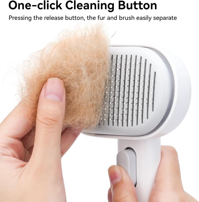 Alt view image 3 of 6 - Cat Brush for Shedding, Cat Brushes for Indoor Cats, Cat Brush for Long or Short Haired Cats, Cat Grooming Brush Cat Comb for Kitten Rabbit Massage Removes Loose Fur
