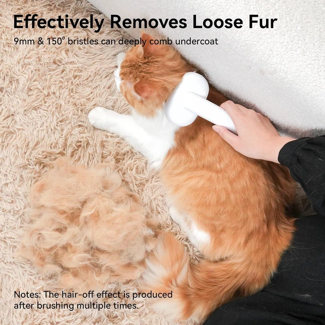Alt view image 5 of 6 - Cat Brush for Shedding, Cat Brushes for Indoor Cats, Cat Brush for Long or Short Haired Cats, Cat Grooming Brush Cat Comb for Kitten Rabbit Massage Removes Loose Fur