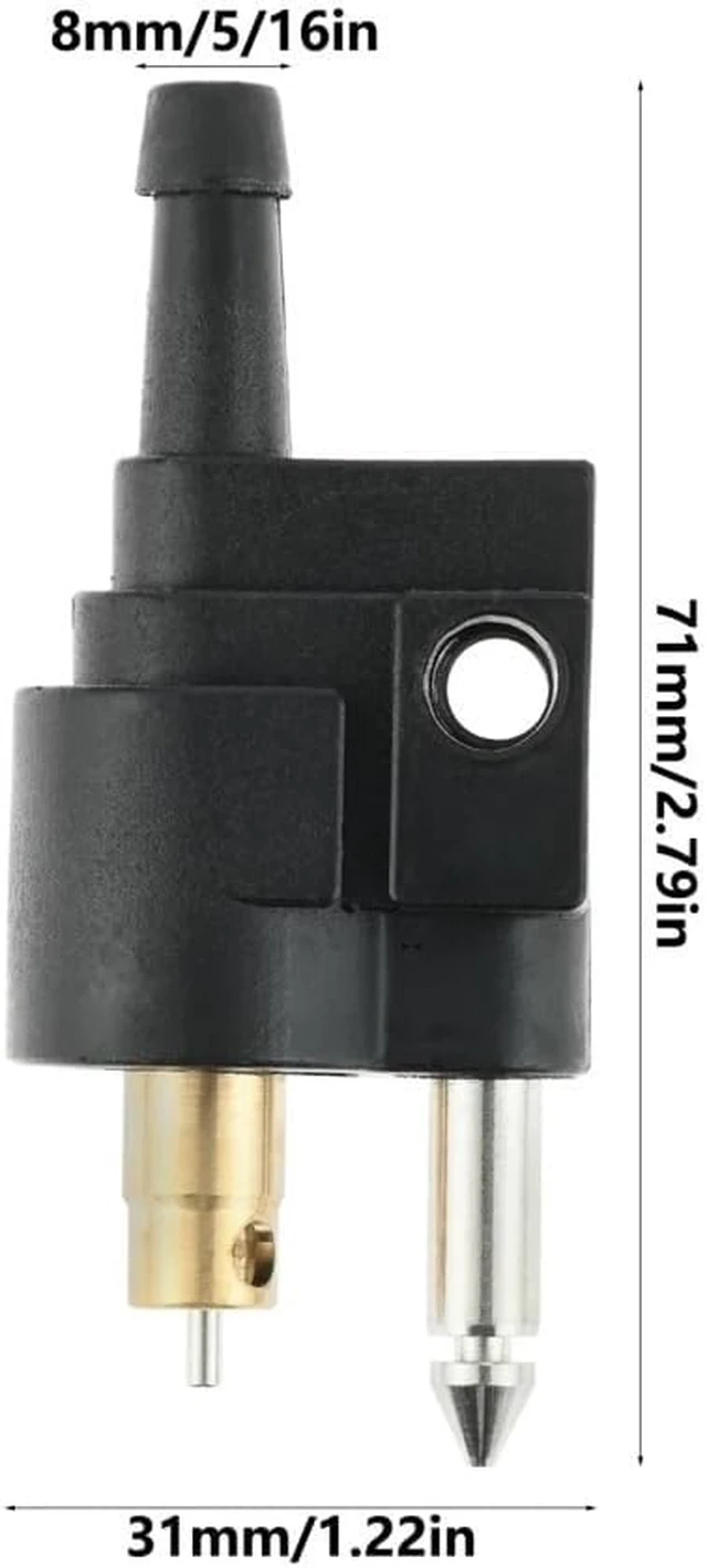 Alt view image 4 of 4 - Boat Engine Oil line Line Ta Connector 2 Prongs 5/16 Inch 8mm Male Pipe Tube Adapter Fitting Fit for Outboard Motor Accessories