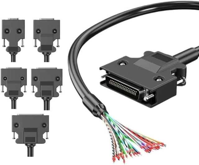 Alt view image 2 of 2 - Connection Cable with Terminal CN14/20/26/36/50 Pin Loose Wire Signal Head Shielded Line for Yaskawa Cord(CN26P-Screw Style,1M)